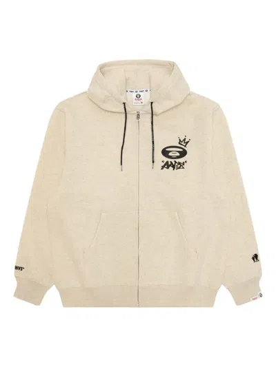 Aape By A Bathing Ape Graphic-print Hoodie In Neutral