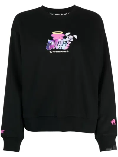 Aape By A Bathing Ape Graphic-print Jersey Sweatshirt In Black