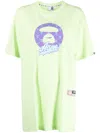 Aape By A Bathing Ape Graphic-print Jersey T-shirt In Green