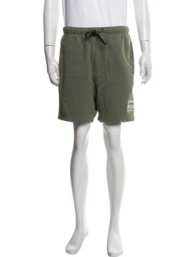 Pre-owned Aape By A Bathing Ape Graphic Print Jogger Shorts In Green