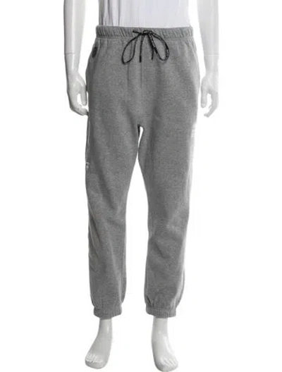 Pre-owned Aape By A Bathing Ape Graphic Print Lounge Bottoms In Gray