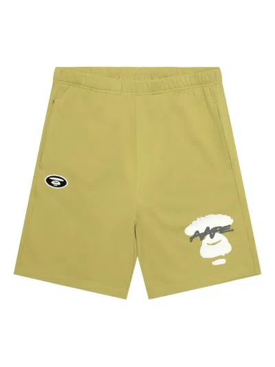 Aape By A Bathing Ape Graphic-print Shorts In Green