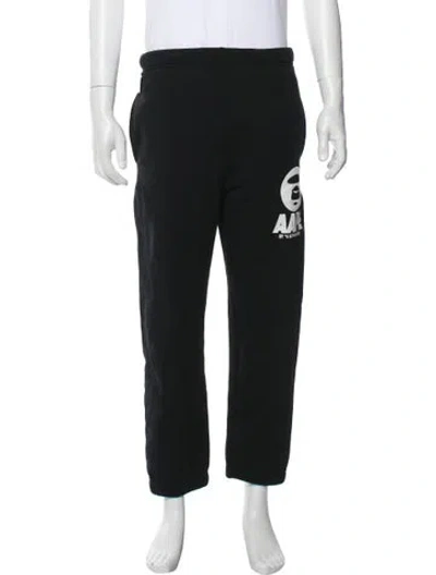 Pre-owned Aape By A Bathing Ape Graphic Print Sweatpants In Green