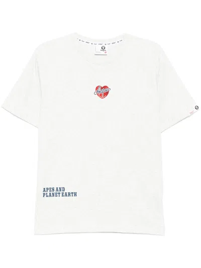 Aape By A Bathing Ape Graphic-print T-shirt In 灰色