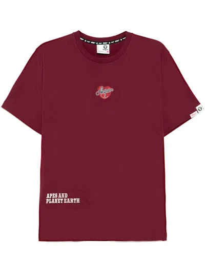 Aape By A Bathing Ape Graphic-print T-shirt In 红色