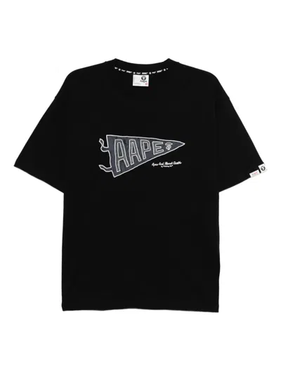 Aape By A Bathing Ape Graphic-print T-shirt In Black