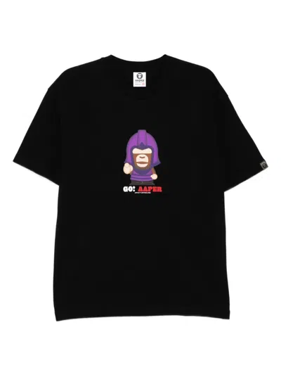 Aape By A Bathing Ape Graphic-print T-shirt In Black