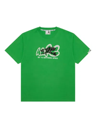 Aape By A Bathing Ape Graphic-print T-shirt In Green