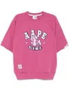 Aape By A Bathing Ape Graphic-print T-shirt In Pink