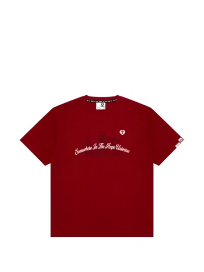 Aape By A Bathing Ape Graphic-print T-shirt In Red