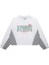 Aape By A Bathing Ape Graphic-print V-neck Sweatshirt In White