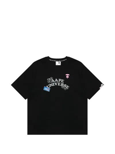 Aape By A Bathing Ape Graphic Printed T-shirt In Black
