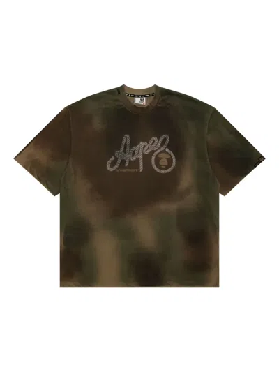 Aape By A Bathing Ape Graphic T-shirt In Brown