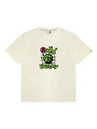 Aape By A Bathing Ape Graphic T-shirt In White