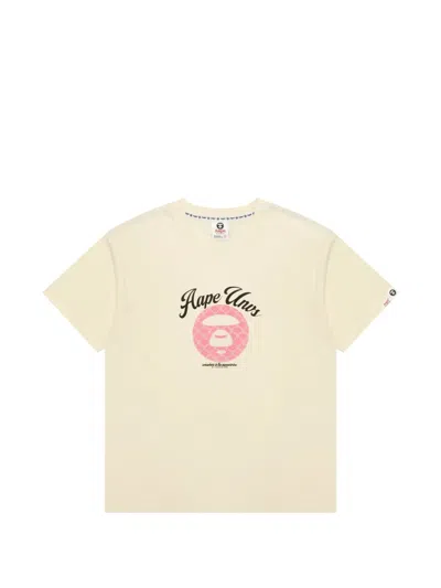 Aape By A Bathing Ape T-shirt Mit Grafischem Print In Neutral