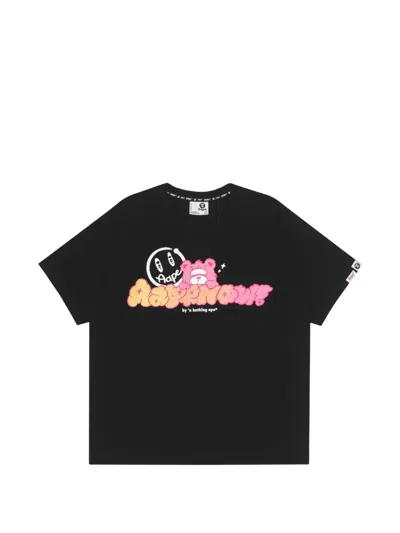 Aape By A Bathing Ape Graphic-print T-shirt In Black