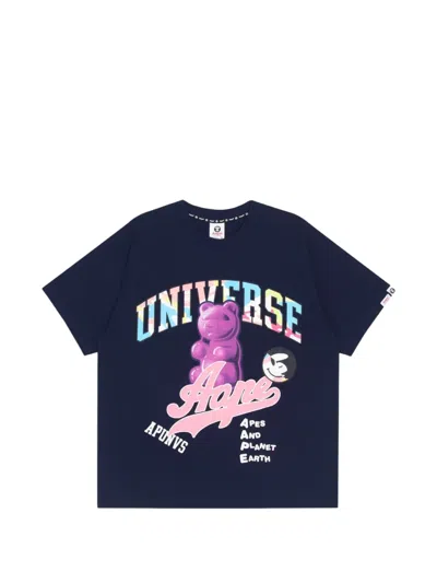 Aape By A Bathing Ape Graphic-print T-shirt In Blue