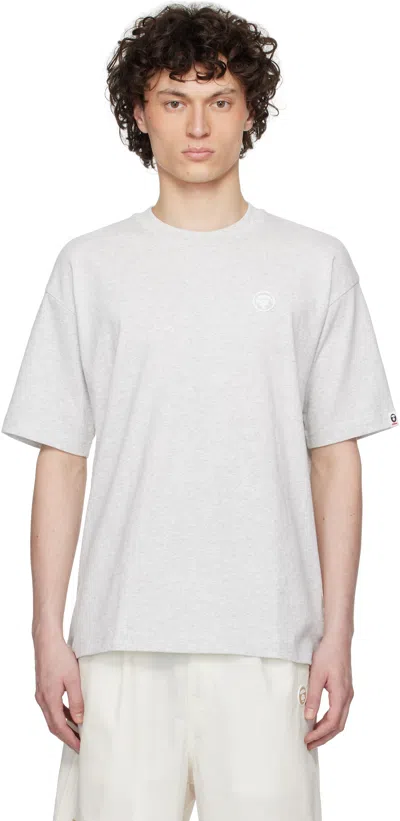 Aape By A Bathing Ape Grey 'aape Now' T-shirt In Wh2 Heather White
