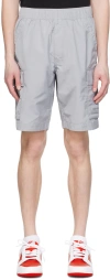 AAPE BY A BATHING APE GRAY DRAWSTRING SHORTS