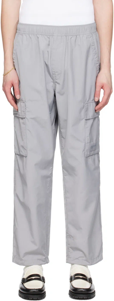 Aape By A Bathing Ape Grey Patch Cargo Trousers In Gyl Light Grey