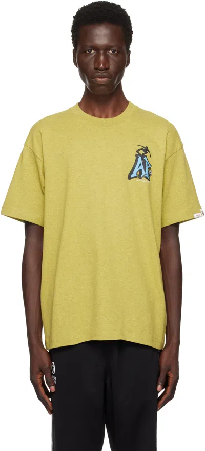 Aape By A Bathing Ape Logo-printed Cotton T-shirt In Gr2 Heather Green