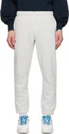 Aape By A Bathing Ape Grey Main Sweatpants In Wh2 Heather White