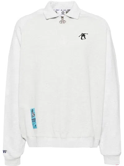 Aape By A Bathing Ape Half Zip Sweatshirt In Grey