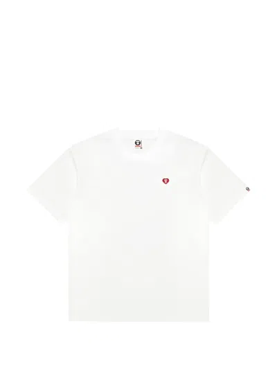 Aape By A Bathing Ape Heart-motif T-shirt In White