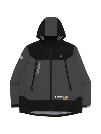 Aape By A Bathing Ape Hooded Jacket In Black