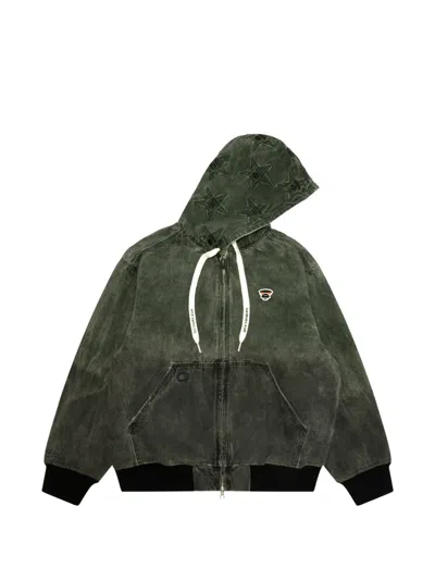 Aape By A Bathing Ape Hooded Jacket In Green