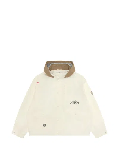 Aape By A Bathing Ape Hooded Jacket In White