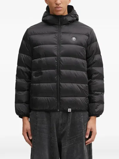Aape By A Bathing Ape Hooded Padded Jacket In Black