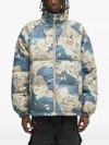 Aape By A Bathing Ape Hooded Puffer Jacket In White