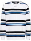 Aape By A Bathing Ape Horizontal-stripes Long-sleeves T-shirt In White