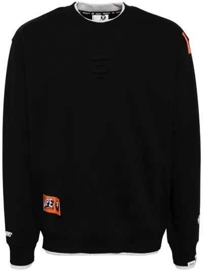 Aape By A Bathing Ape Layered Sweatshirt In Black