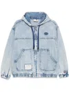 Aape By A Bathing Ape Light Weight Hooded Jacket In Blue