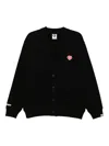 Aape By A Bathing Ape Logo-appliqué Button-up Sweatshirt In Black