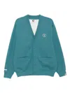 Aape By A Bathing Ape Logo-appliqué Button-up Sweatshirt In Green