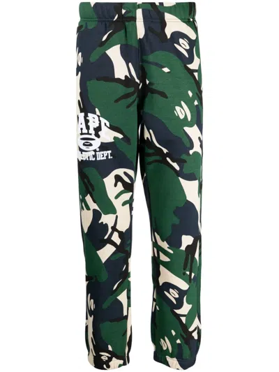 Aape By A Bathing Ape Logo-appliqué Camouflage Track Pants In Multicolour
