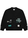Aape By A Bathing Ape Logo-appliqué Cardigan In Black