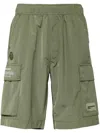 Aape By A Bathing Ape Logo-appliqué Cargo Shorts In 绿色