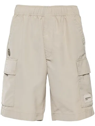 Aape By A Bathing Ape Logo-appliqué Cargo Shorts In 中性色