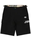 Aape By A Bathing Ape Logo-appliqué Cargo Shorts In Black