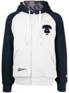 Aape By A Bathing Ape Logo-appliqué Colour-block Bomber Jacket In Wh2