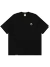 Aape By A Bathing Ape Logo Appliqué Cotton T-shirt In Schwarz