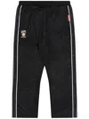 Aape By A Bathing Ape Logo-appliqué Side-stripe Track Pants In Black