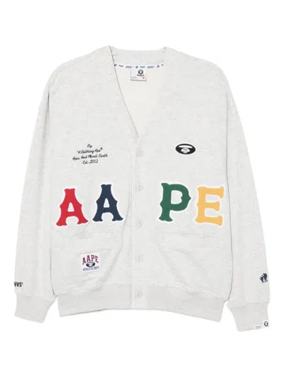 Aape By A Bathing Ape Logo-appliqué Sweatshirt In Gray