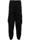 Aape By A Bathing Ape Logo-appliqué Tapered Cargo Trousers In Black