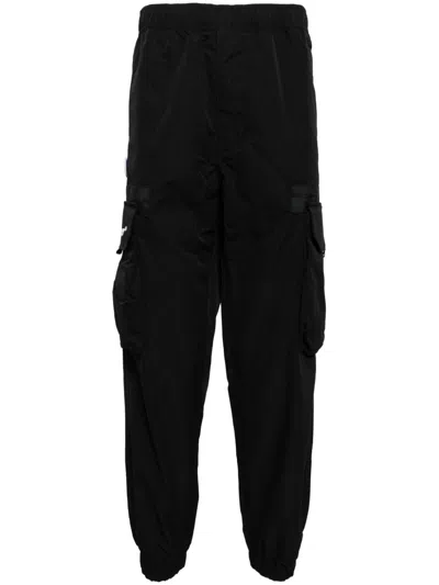 Aape By A Bathing Ape Logo-appliqué Tapered Cargo Trousers In Black