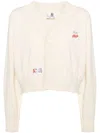 Aape By A Bathing Ape Logo-appliqué V-neck Cardigan In Neutrals